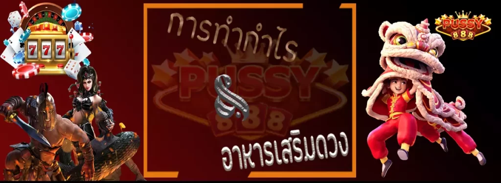 กลยุทธ์ทำกำไรและอาหารเสริมดวงกับ ค่ายเกมPUSSY888
